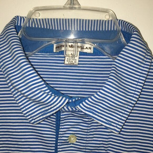 Spotted Peter Millar soft cotton golf polo shirt - Picture 2 of 5